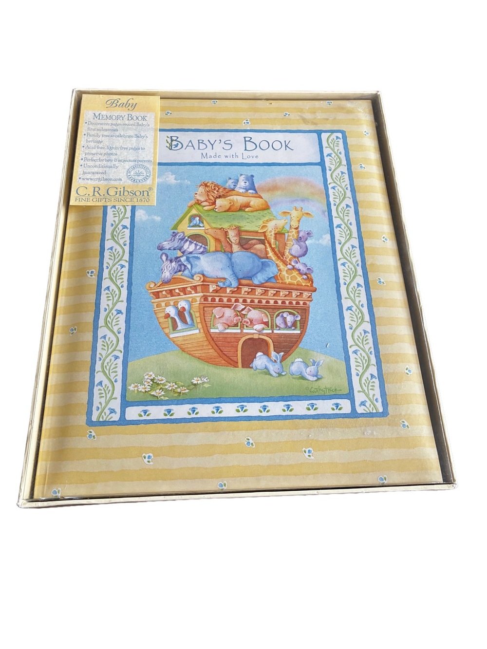 Vintage 90s Noah’s Ark Baby Memory Book C.R. Gibson New Box